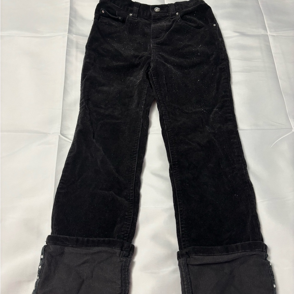 Cherokee Black Corduroy Pants with sparkles ✨ 6x
